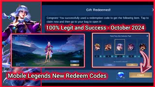 Mobile Legends Redeem Codes October 5 2024  MLBB Diamond Codes 100 Legit No Limit claim now [upl. by Hnirt327]