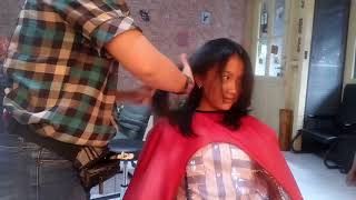 Cara potong rambut layer untuk rambut ombak dan mengembang [upl. by Laddie]