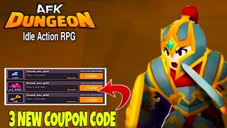 NEW AFK DUNGEON IDLE ACTION RPG COUPON CODE 2021  AFK DUNGEON COUPON CODE 2021  AFK DUNGEON CODE [upl. by Anerys272]