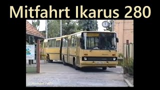 BVG Ikarus 280 Fahrt 5156 von der ABUS zum Betriebshof IndiraGandhiStraße  Sound Cab ride [upl. by Annalla]