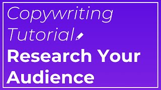 Copywriting Tutorial Research Your Audience LIVE Example [upl. by Alegnasor830]