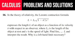 56 In the theory of relativity the Lorentz contraction formula LL0√1v2c2 expresses the [upl. by Rramaj429]