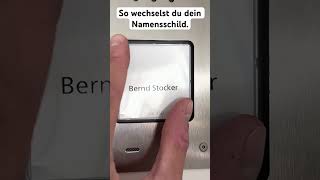 Siedle Compact Namensschild wechseln siedle namensschild lifehack klingel [upl. by Eek795]