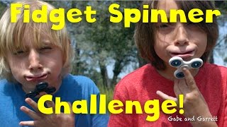 Fidget Spinner Challenge Fidget Spinners vs Hot Wheels Nerf Legos  Gabe and Garrett [upl. by Aicirtak]