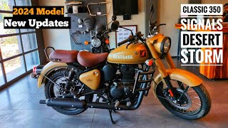 2024 Model Royal Enfield classic 350 Signals Desert Sand Storm with E20  New Updates [upl. by Ennahteb647]