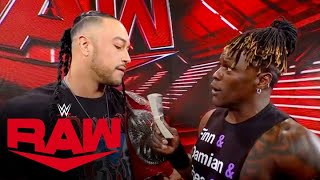 Damian Priest tells RTruth to stay out of his way Raw highlights Jan 22 2024 [upl. by Ymmik237]