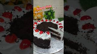 BAKERY STYLE BLACK FOREST CAKE🎂🍫 RECIPETasty Food Kitchen cake blackforestcake birthdaycake [upl. by Eelano573]