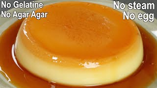 3 Ingredients Eggless Caramel Pudding  Dessert Recipe without Egg [upl. by Christabella254]