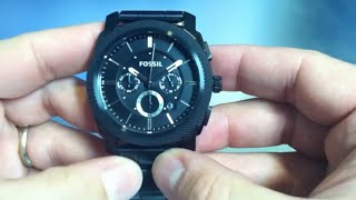 Fossil Black Ion Plated Chronograph Watch FS4552 [upl. by Kesley]