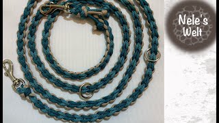 Paracord für Anfänger einfache Hundeleine Leine kleine Hunde DIY Kusari Mutsu ohne Scheibe Nele [upl. by Yllac]