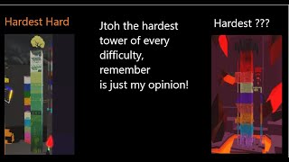 Jtoh The Hardest Tower of Every Difficulty in my opinion jtoh [upl. by Jo585]