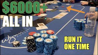 Miracle 6000 ALL IN Pot No Way In Hell I’m Leaving LONGEST Session Poker Vlog Ep 276 [upl. by Ahsoj]