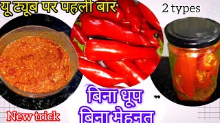 गारंटी है दुनिया का ऐसा चटपटा और टेस्टी 🌶️लाल मिर्च का अचार आपने पहले कभी नहीं बनाया होगा instant [upl. by Kristoforo783]