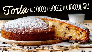 TORTA AL COCCO E GOCCE DI CIOCCOLATO  Ricetta Facile  BuonIdea [upl. by Nosnek]