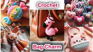 Easy and quick crochet bag charms  keychains  cute bag charms [upl. by Nessy]