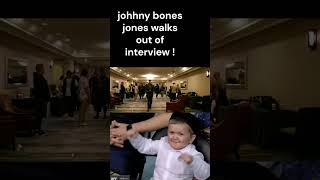 JON JONES WALKS OUT OF INTERVIEW UFC JONJONES [upl. by Damal]