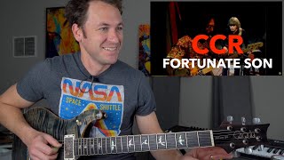 Guitar Teacher REACTS Creedence Clearwater Revival quotFortunate Sonquot  GUITAR LESSON amp TUTORIAL [upl. by Kristine417]