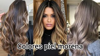 COLORES de PELO para PIEL MORENA 2023  TINTES para MORENAS CLARAS OSCURAS [upl. by Kcinom]