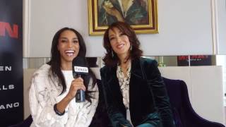 Jennifer Beals Clive Standen Brooklyn Sudano  Interview about quotTakenquot fquotPremierequotFrance [upl. by Lizette]