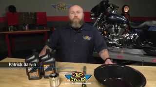 How to Change Oil on HarleyDavidson Touring Models by JampP Cycles [upl. by Nwahsaj17]