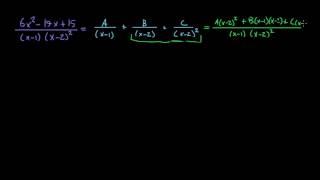 Tercer ejemplo de descomposición en fracciones parciales [upl. by Asennav847]