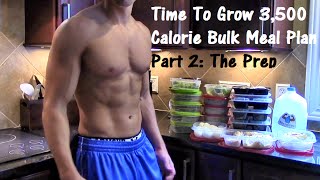 Time To Grow 3500 Calorie Bulk Meal Plan Part 2 The Prep [upl. by Iuq]