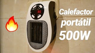 Calefactor portátil 500W con mando a distancia🔥 [upl. by Ahsok]