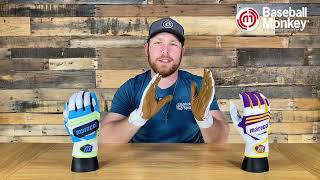 Marucci FUZN Pro Batting Gloves Review  BaseballMonkey [upl. by Enilhtak447]