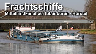 Frachtschiffe auf dem Mittellandkanal  Binnenschifffahrt  Ibbenbüren  Hörstel [upl. by Neved]