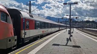 Einfahrt des EuroCity 163 quotTransalpinquot am 19092023 in Salzburg Hbf [upl. by Jill938]