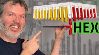 T Handle Hex Key Rack  Shop Organization  Allen Key History  Tool Tips [upl. by Enelhtak]