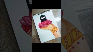 Easy shiva lingam colour drawing 🌸🙏short art colure drawing [upl. by Ater]