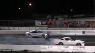 2012 CLS 63 AMG RENNtech vs Shelby GT500 Mustang  1122  126 mph ® [upl. by Nyledam]