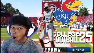 ROCK CHALK CANT BE STOPPED  NCAA College Football 25 H2H Gameplay [upl. by Southard394]