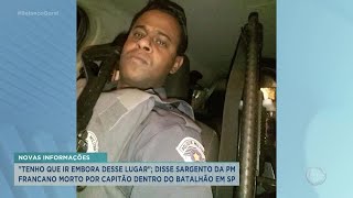 Áudios de sargento da PM morto a tiros por capitão em SP revelam motivação do crime [upl. by Enilatan]