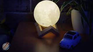 Lampe Led Moonlight Tactile 8 10 15 ou 20 cm de diamètre chez Trend Corner [upl. by Fiertz]