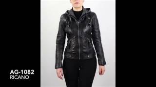 Ricano Lederjacke Style quotAG1082quot für Damen in Schwarz [upl. by Oza]