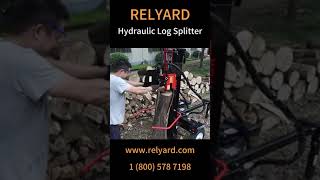 RELYARD 65HP 22TON GASOLINE HYDRAULIC HORIZONTAL VERTICAL LOG SPLITTER [upl. by Valdas]