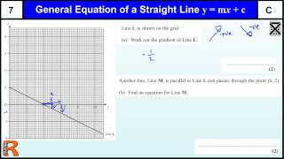 ymxc General Equation of a Line GCSE Maths Higher revision Exam paper practice amp help [upl. by Ateloiv389]