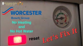 Birmingham Boiler repair WorcesterBosch faulty no heating and no hot water we diagnosed amp fixed it [upl. by Baxie]