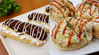 Chocolate Eclairs amp Chicken Puffs Recipe  Cream Puffs  Chocolate Eclairs  Baking Week Recipe 7 [upl. by Auqinahs]