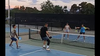 Doubles Pickleball Trisha and Anton vs Bernardo and Huy [upl. by Soracco]