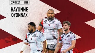 Bayonne vs US Oyonnax Top 14 Rd 14 2024 [upl. by Eelrebmik249]