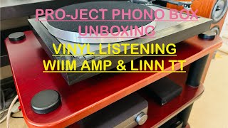 ProJect Phono Box S2 Unboxing  Vinyl Listening to WIIM AmpLinn Turntable [upl. by Ogg]