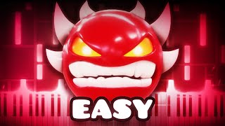 Bloodbath  Geometry Dash  EASY Piano Tutorial [upl. by Schoenberg]