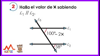 ÁNGULOS ENTRE RECTAS PARALELAS  EJERCICIO 2 PRIMER GRADO DE PRIMARIA [upl. by Alain]