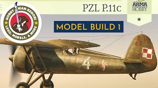 Plastic Scale Model Build  Arma Hobby 148 PZL P11c [upl. by Harriet550]