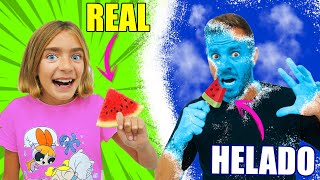 HELADO VS REAL Itarte Vlogs [upl. by Eerahc]