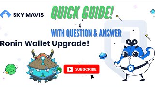 RONIN Wallet Upgrade  Basic Guide w QampA in Tagalog [upl. by Kynan]