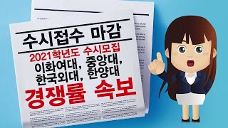 경쟁률 속보3🚨2021학년도 이화여대 중앙대 한국외대 한양대 경쟁률🚨 [upl. by Charline]